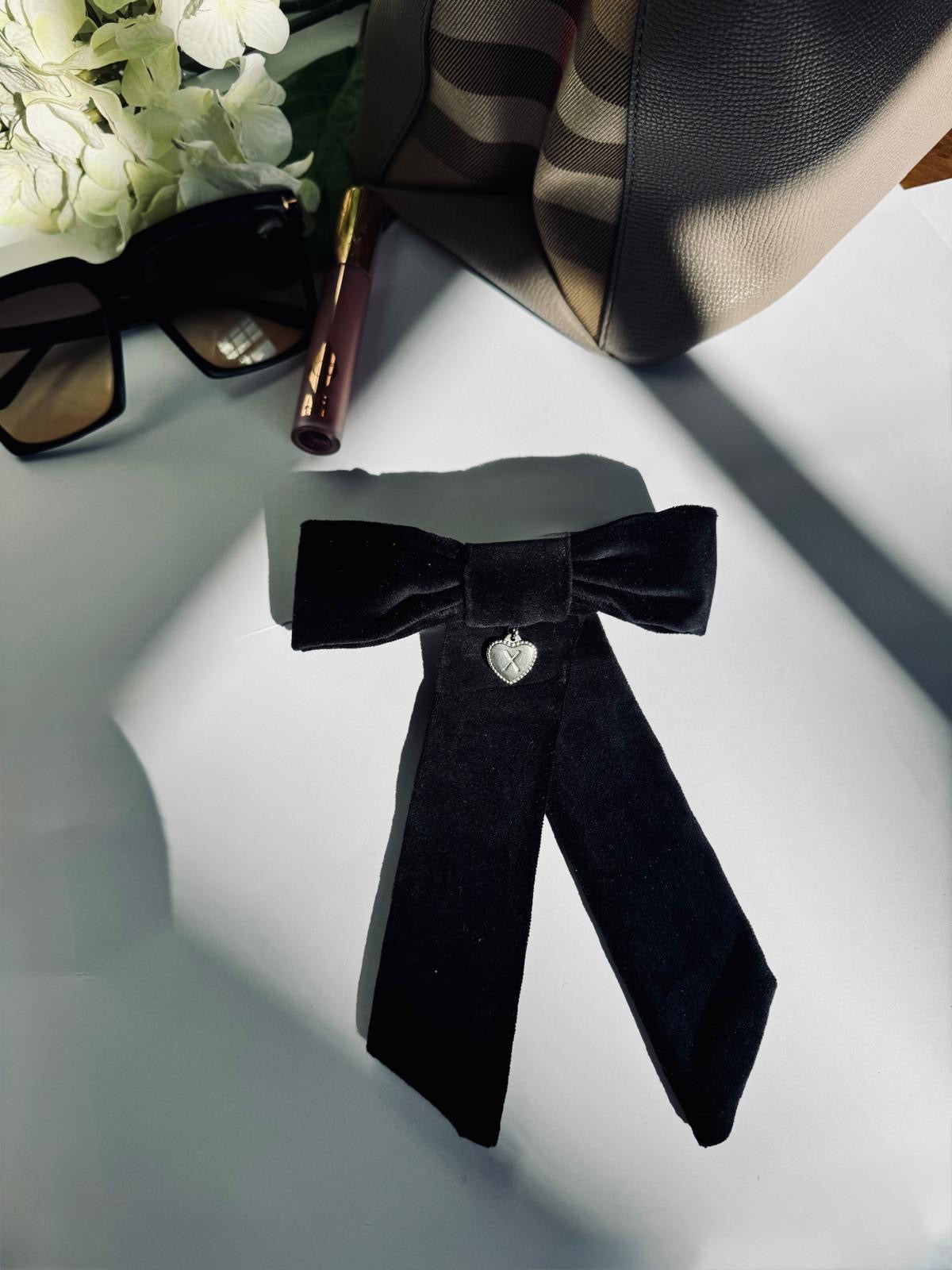 Alba Loves Velvet Bow Barette