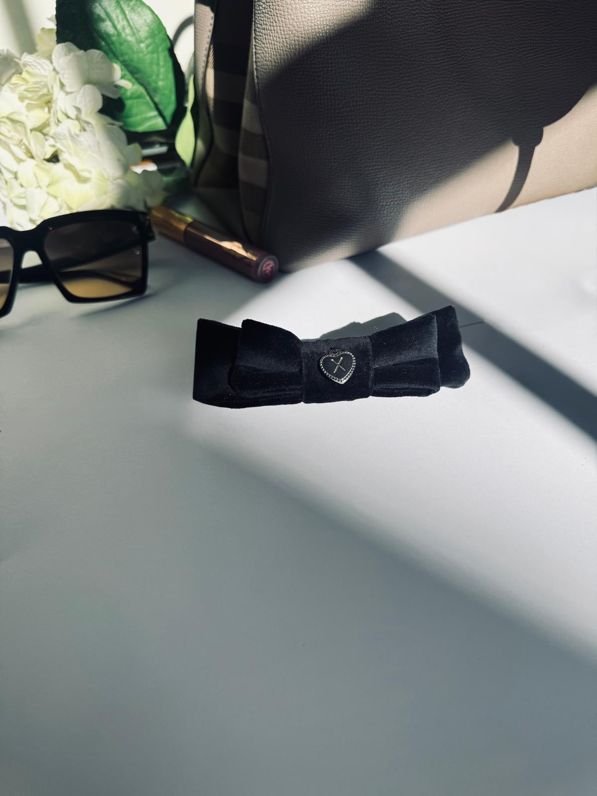 Alba Loves Mini Velvet Bow Barrette