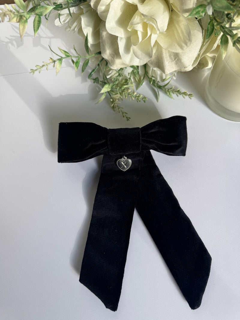 Alba Loves Velvet Bow Barette